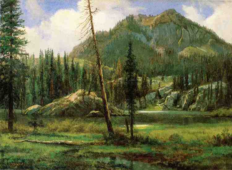 Albert Bierstadt Oil Painting Sierra Nevada Mountains